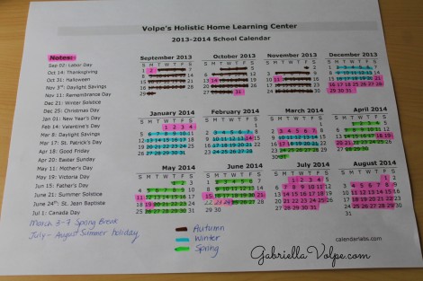 homeschool planning yearly calendar block seasons