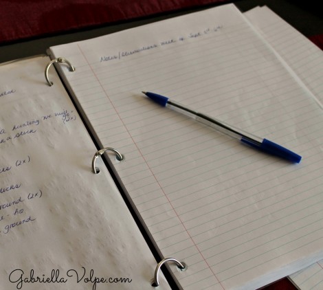 notes and observation in homeschool planner
