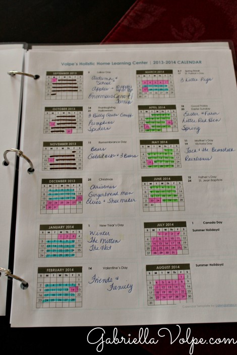 planning the months in planner