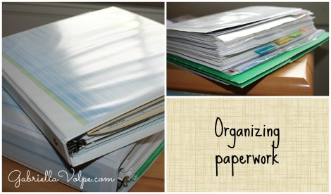 Binders for paperwork - Organizing