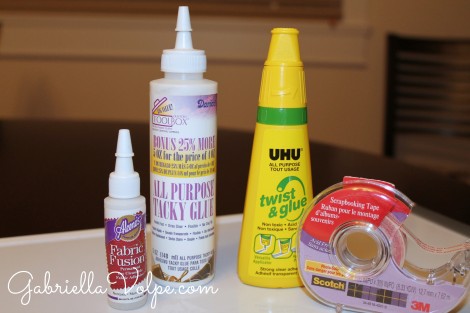 Variety of glues - Cutting and pasting