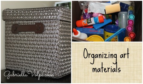 organizing art materials - organizing