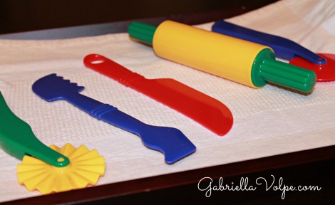 playdough tools can be used in the kitchen with a disabled child