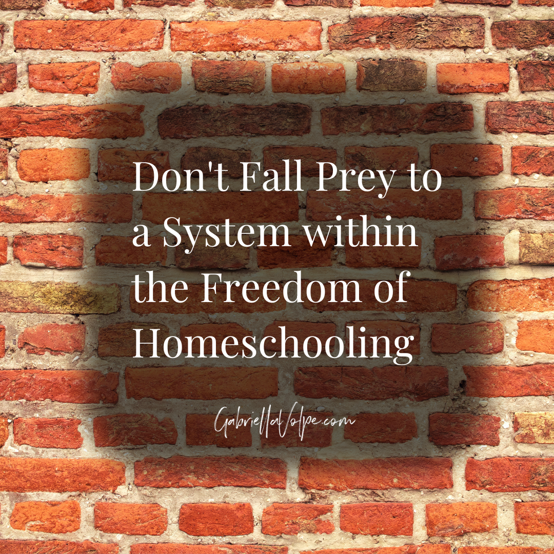 Don’t Fall Prey to a System Within the Freedom of Homeschooling