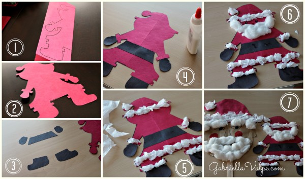 A Santa puppet craft as part of 10 adapted Christmas activities.