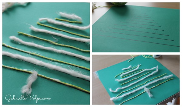 A yarn Christmas tree craft as part of 10 adapted Christmas activities