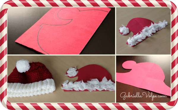 A Santa hat craft as part of 10 adapted Christmas activities.