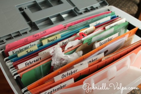 materials storage idea for homeschoolers