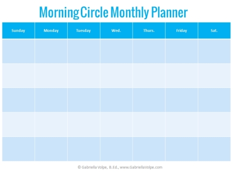 Morning Circle Monthly Planner