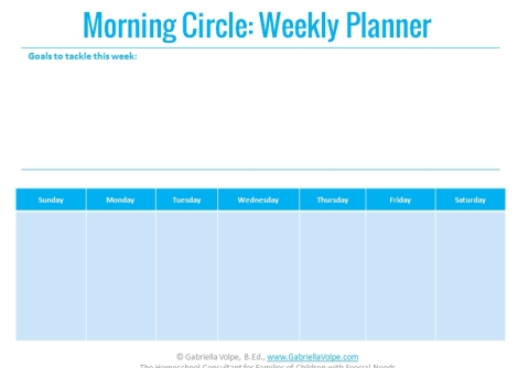 Morning Circle Weekly Planner 1