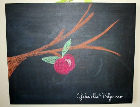 chalk board for circle activities with disabled child