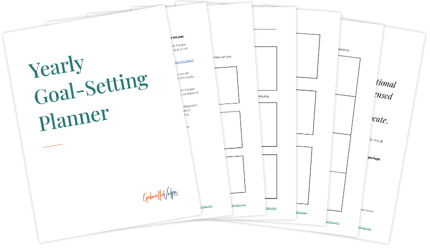 Yearly Goal Setting Planner mockup