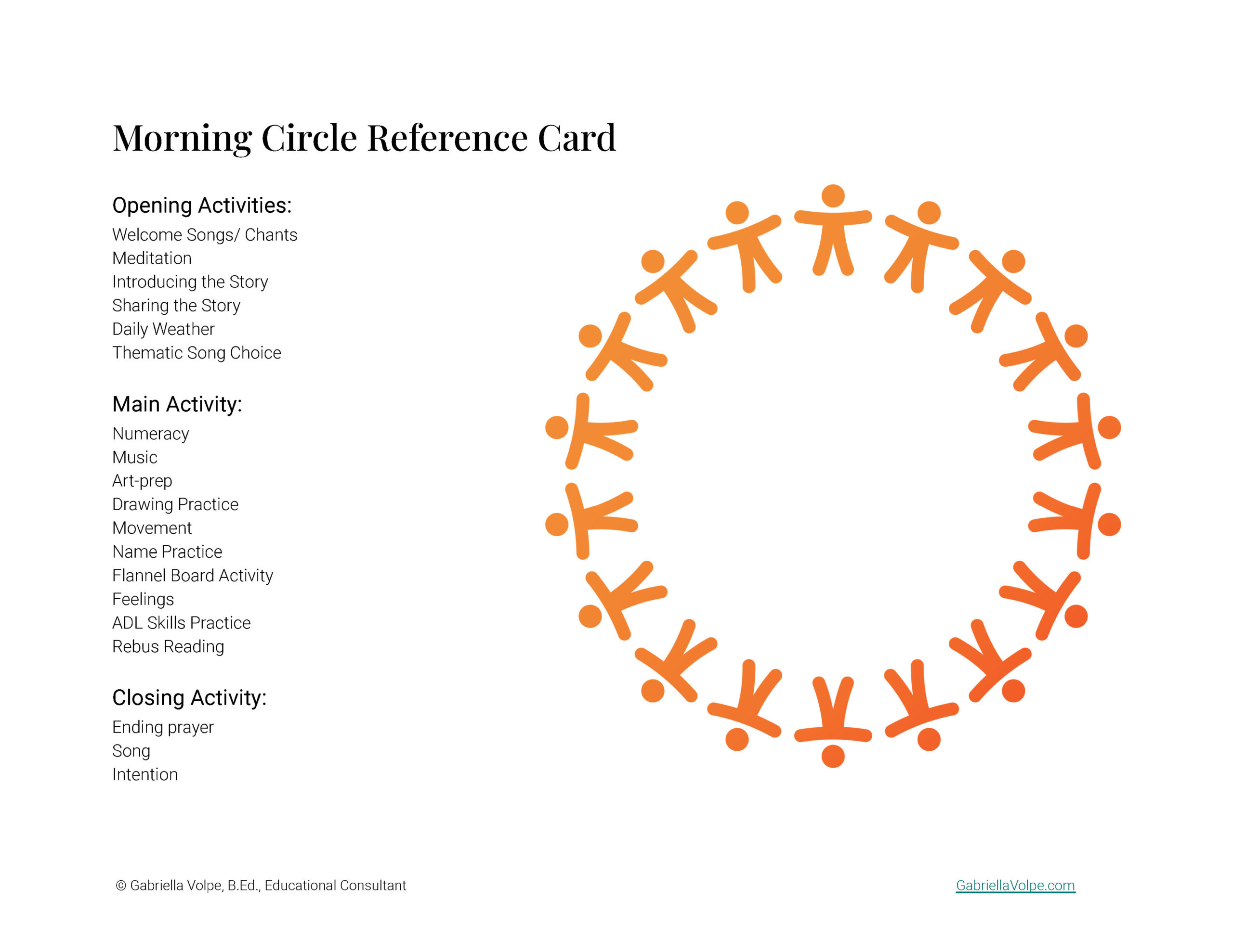 Morning Circle Reference Card
