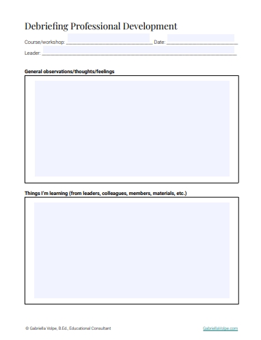 Screenshot of organizer page 