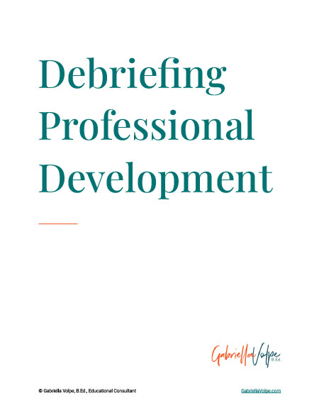Debriefing Professional Development Organizer