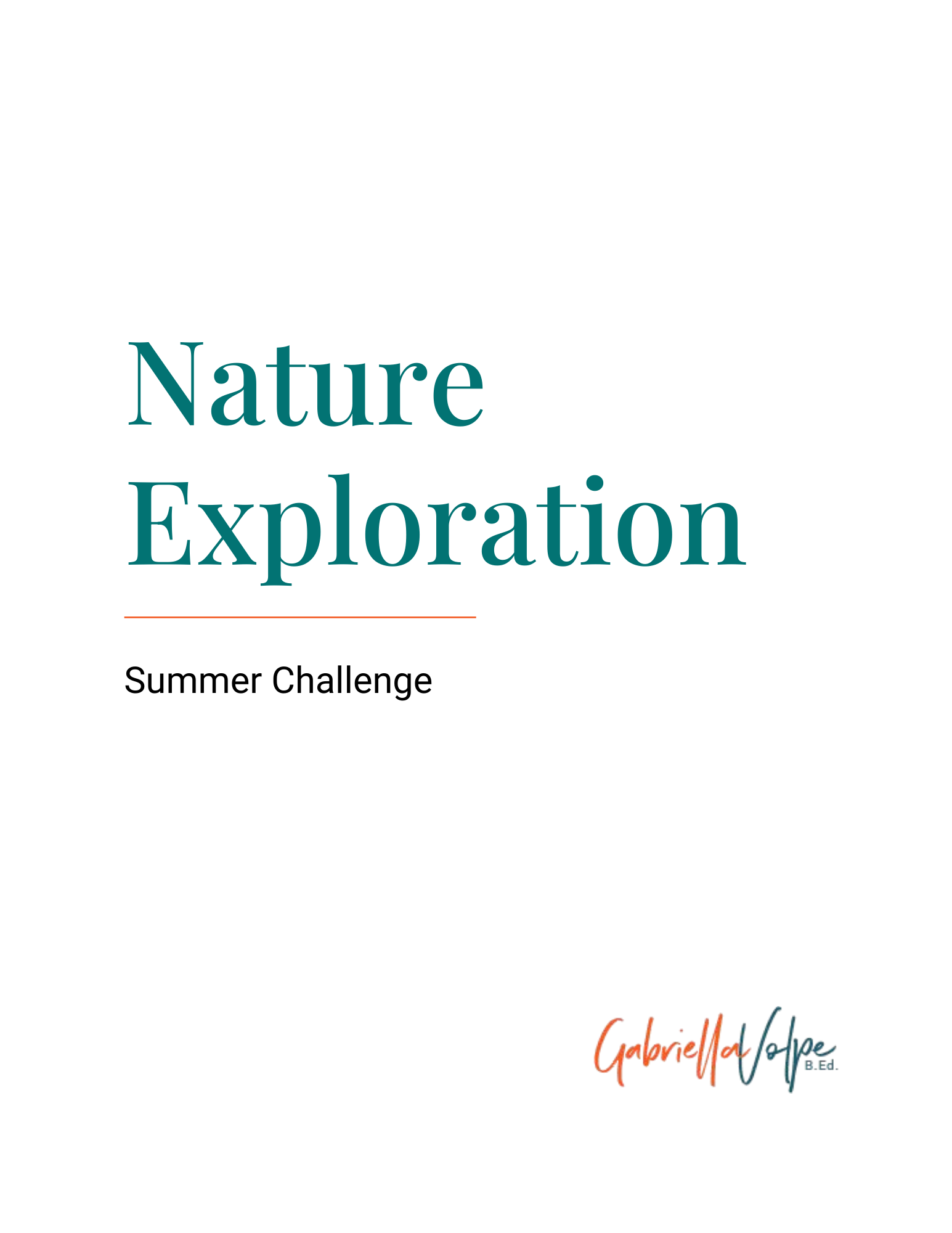 Nature Exploration Summer Challenge