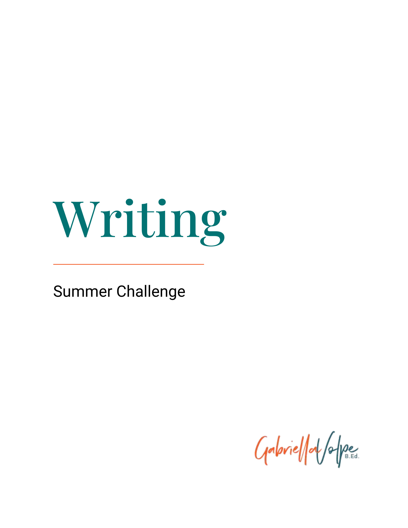 Writing Summer Challenge