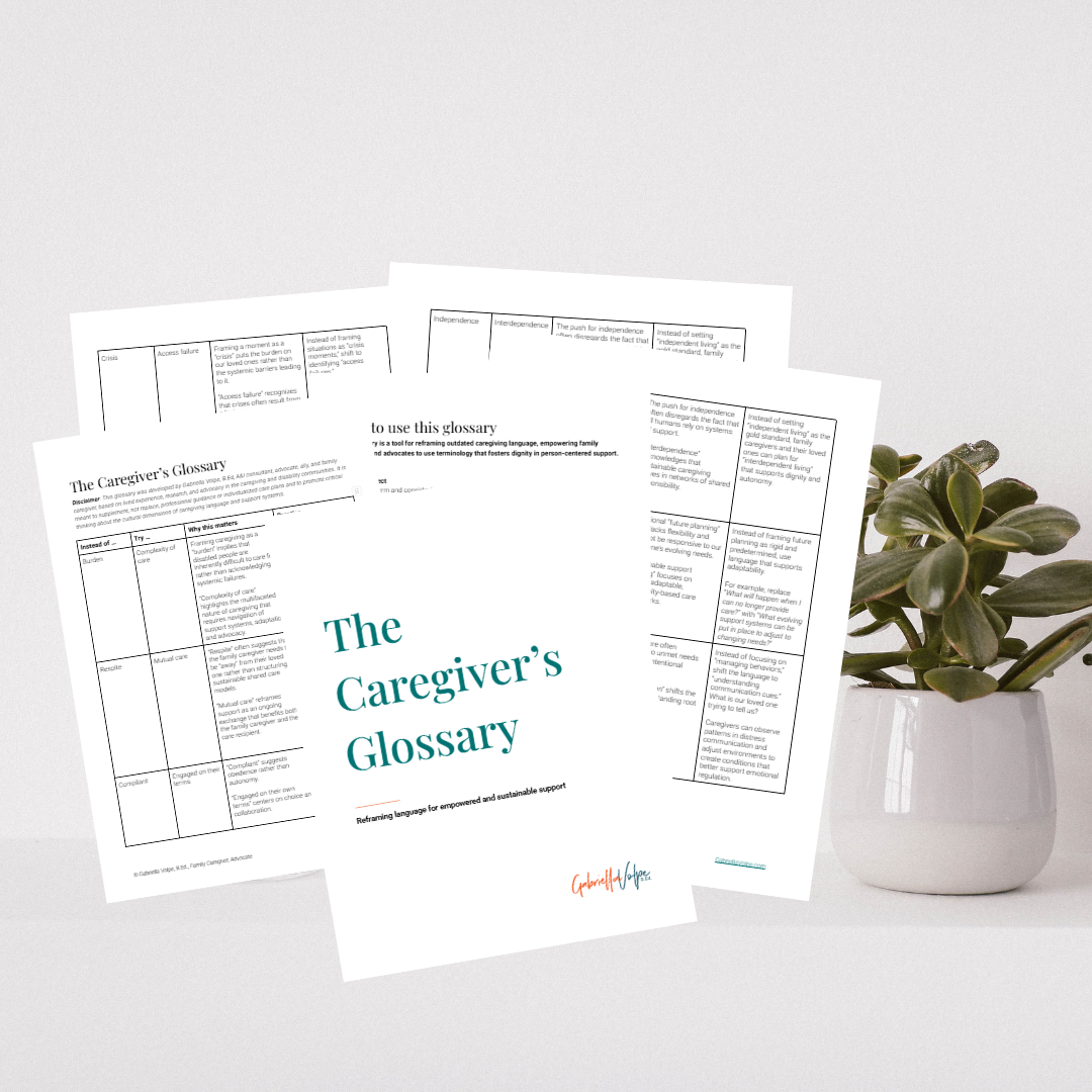 The Caregiver's Glossary - Gabriella-Volpe The Caregiver's Glossary